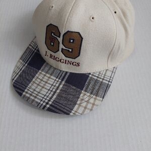 J Riggings Cap HAT est 69 Plaid Adjustable Cap